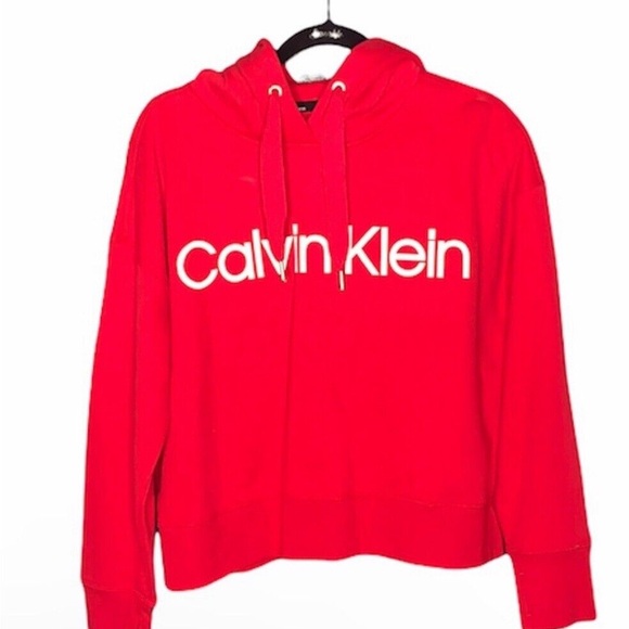 Calvin Klein Women's Bold Red Hoodie - Picture 1 of 1